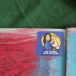 Sticker Carré Cette femme du Michigan Gretchen Whitmer Carré S