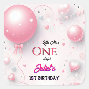 Sticker Carré Cette mignonne Reine Miss Onederday 1er anniversai