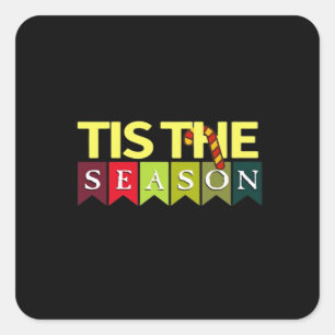 Sticker Carré Cette saison Noël Père Noël drôle tendance