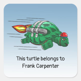 Sticker Carré Cette tortue appartient à