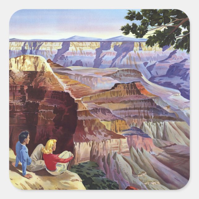 Sticker Carré Cette Visite Été Du Grand Canyon (Devant)