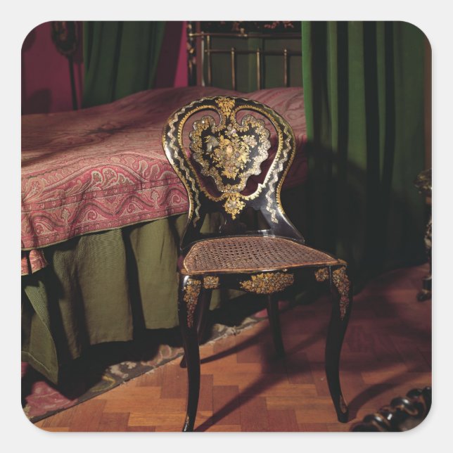 Sticker Carré Chaise, anglais, milieu du 19e siècle (Devant)