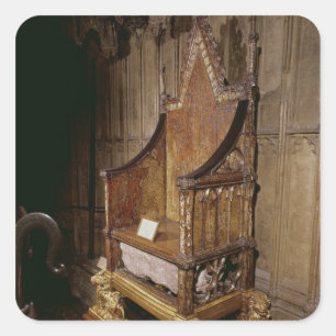 Sticker Carré Chaise de couronnement faite pour Edouard I par