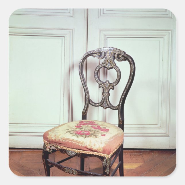 Sticker Carré Chaise, style Second Empire (Devant)