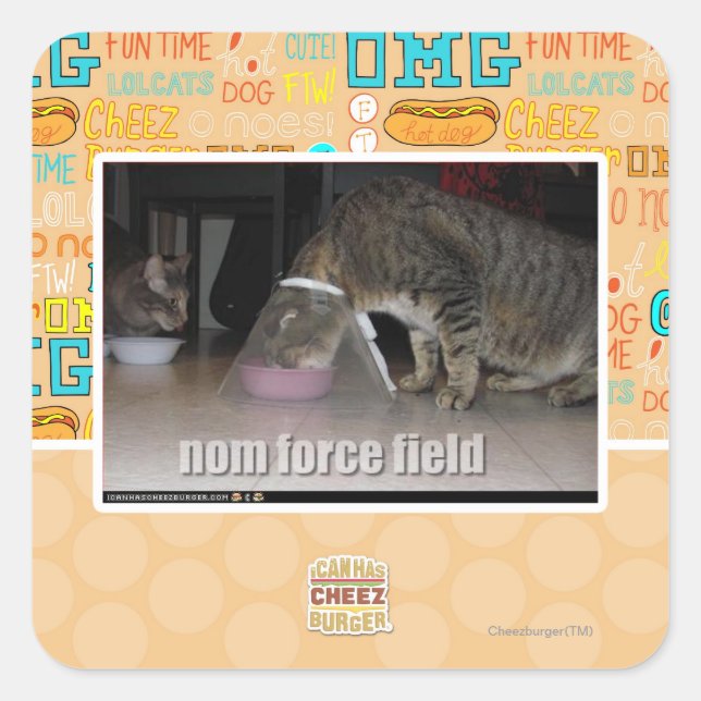 Sticker Carré champ de nom force (Devant)