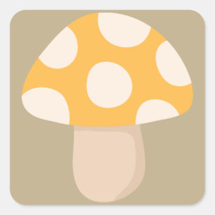 Sticker Carré Champignon repéré