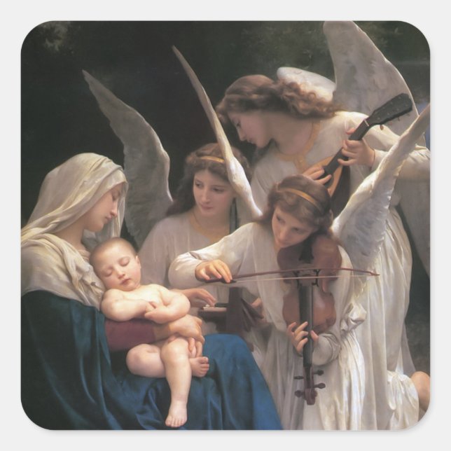 Sticker Carré Chanson des Anges Vintage (Devant)