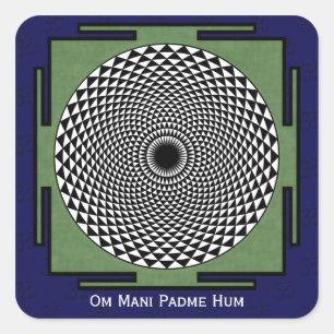 Sticker Carré Chant Om Mani Padme Hum