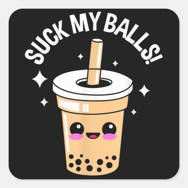 Sticker Carré Chanter mes boules Boba (Devant)