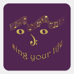 Sticker Carré chanter ta vie