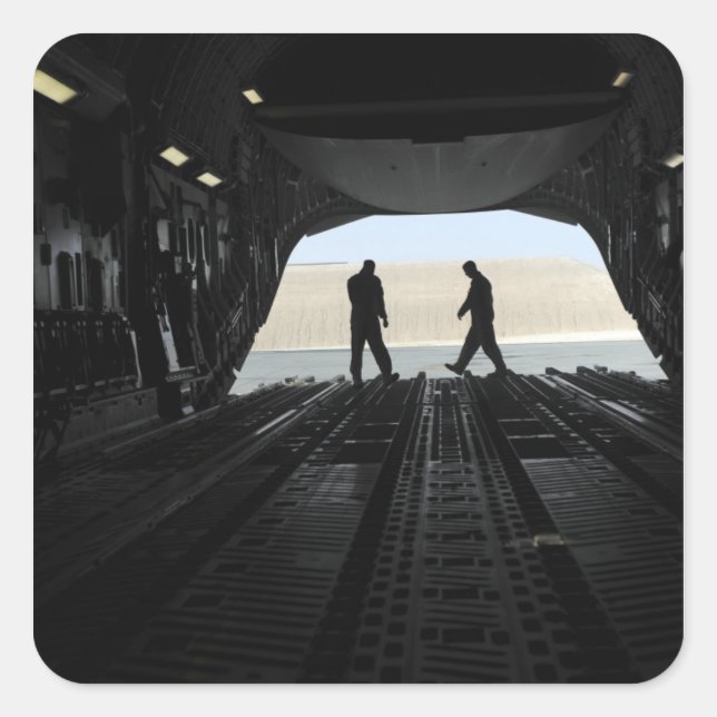 Sticker Carré Chargeurs C-17A Globemaster III (Devant)