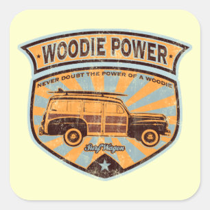 Sticker Carré Chariot de Woodie