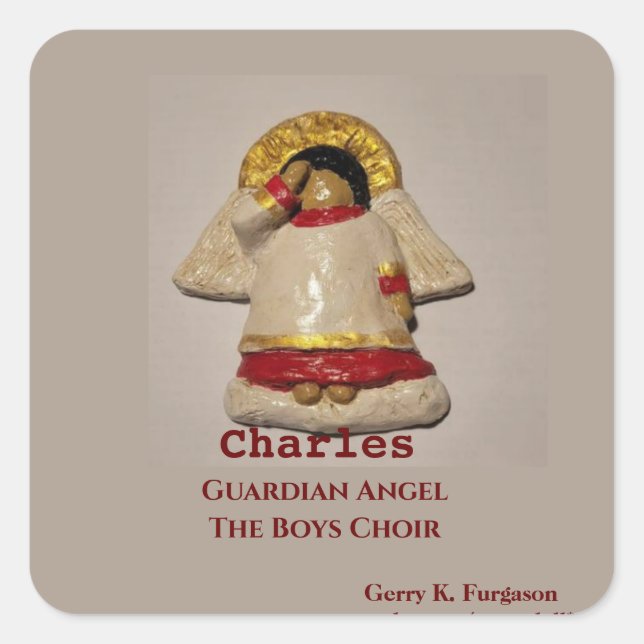 STICKER CARRÉ CHARLES GUARDIAN ANGEL (Devant)