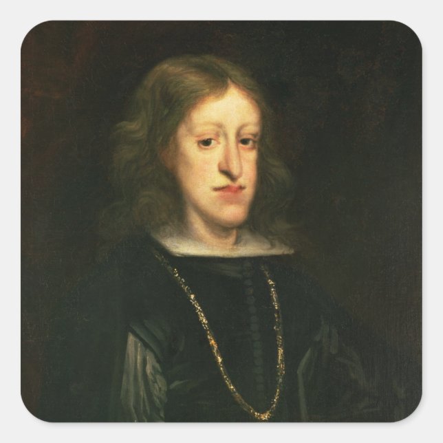 Sticker Carré Charles II d'Espagne (Devant)