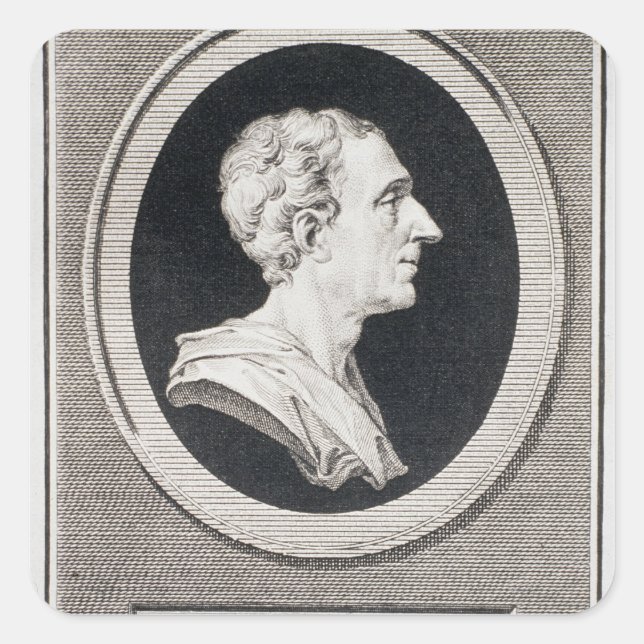 Sticker Carré Charles Louis de Secondat, Baron de Montesquieu (Devant)