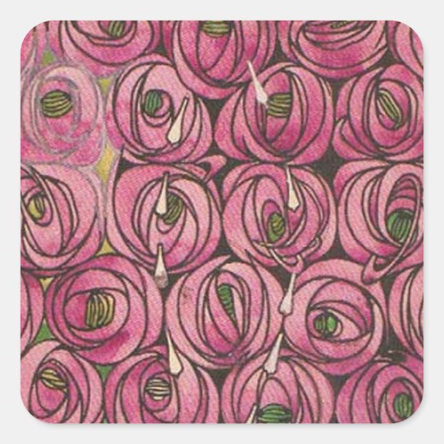 Sticker Carré Charles Rennie Mackintosh (Devant)