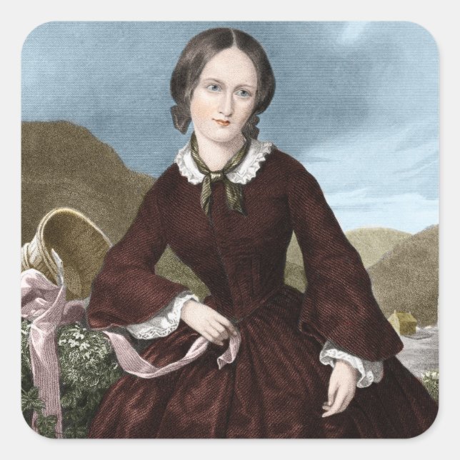 Sticker Carré Charlotte Bronte (Devant)