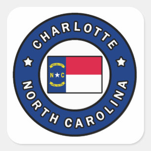 Sticker Carré Charlotte Caroline du Nord