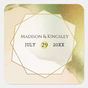 Sticker Carré Chartreuse 💚 Abstrait ✨ Mariage Extraordinaire