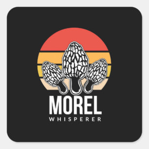 Sticker Carré Chasseur de champignons Morel Whisperer