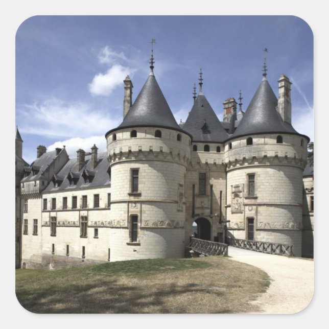Sticker Carré Château de Chaumont-Sur-Loire. (Devant)