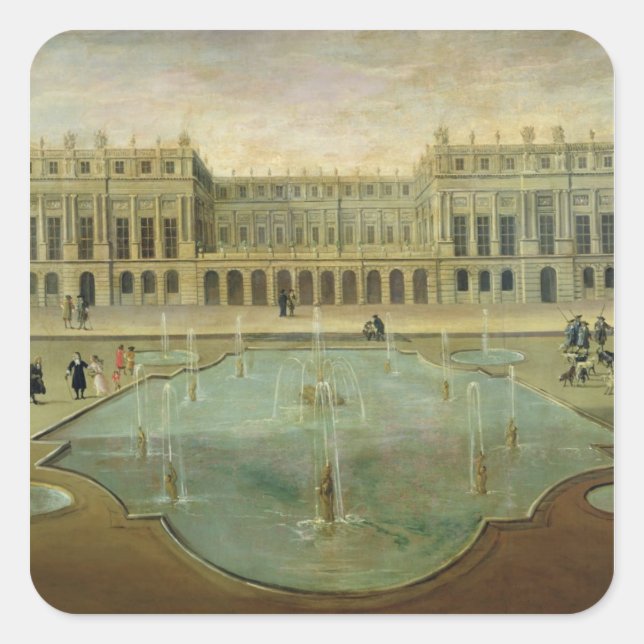 Sticker Carré Château de Versailles du Jardin (Devant)