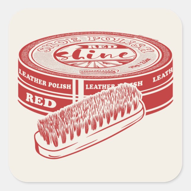 Sticker Carré Chaussure rouge (Devant)