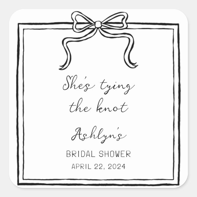 Sticker Carré Chaussures simples à main tracées qui collent l'au (Devant)