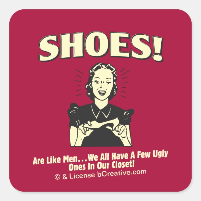 Sticker Carré Chaussures : Sont Comme Des Hommes (Devant)