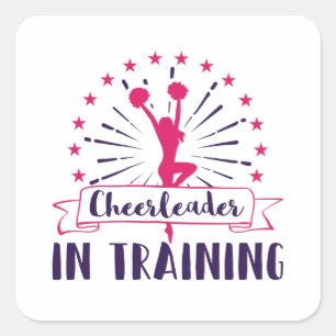 Sticker Carré Cheerleader En Formation Cheer Team