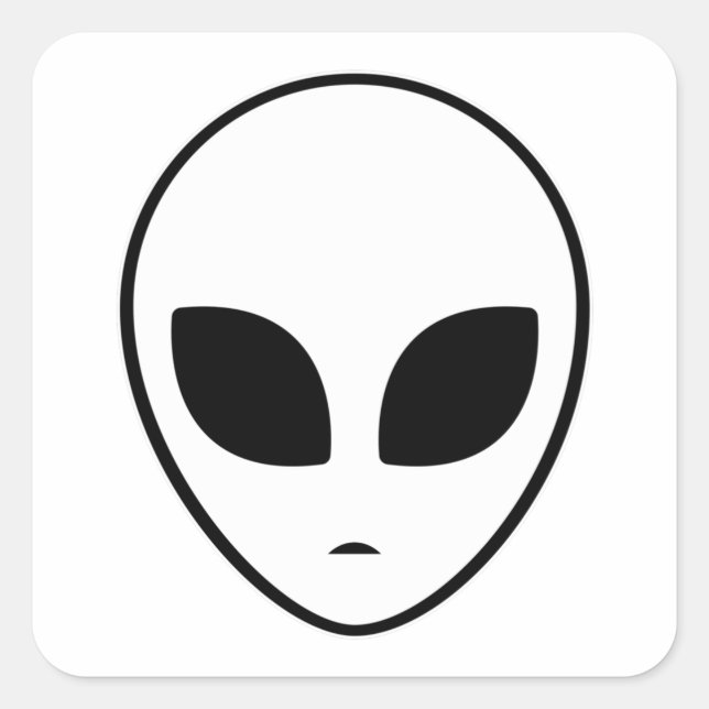 Sticker Carré Chef Alien Ufo Espace Alien 51 Idée cadeau (Devant)