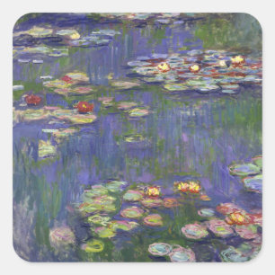 Sticker Carré Chefs-d'œuvre de Nymphéas de Monet