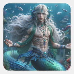 Sticker Carré Chelan - Merman - Collection d'oeuvres de la série