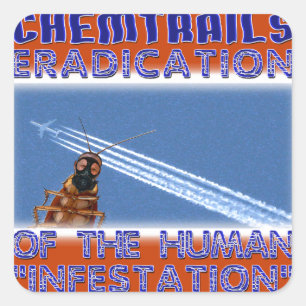 Sticker Carré Chemails - Éradication des êtres humains