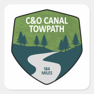 Sticker Carré Chemin d'accès du canal C&O
