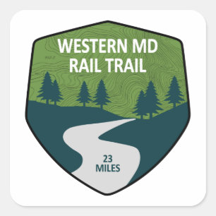 Sticker Carré Chemin de fer Western Maryland