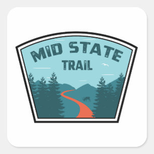 Sticker Carré Chemin Mid State Pennsylvania
