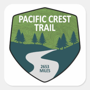 Sticker Carré Chemin Pacific Crest