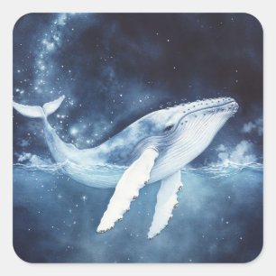 Sticker Carré Chemin Starlight de la baleine à bosse