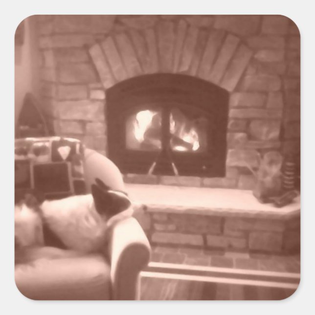 Sticker Carré Cheminée (Devant)