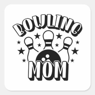 Sticker Carré Chemise mère Bowling Imprimer