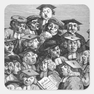 Sticker Carré Chercheurs à une conférence, le 20 janvier 1736 -