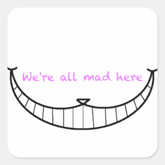 Sticker Carré Cheshire Chat Smile