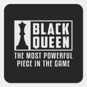 Sticker Carré Chess Black Queen Chess Board Checkmate Board Cade