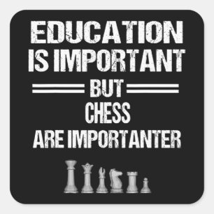 Sticker Carré Chess Piece Éducation Humour Sarcastique Funny Chr