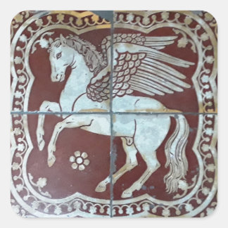 Sticker Carré Cheval à ailes du Pegasus