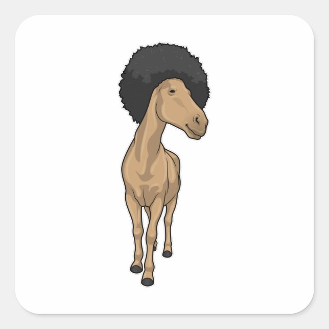 Sticker Carré Cheval Afro (Devant)