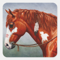 Cheval de guerre indien de l'Amérique du Châtonnie