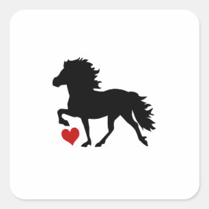 Sticker Carré Cheval islandais