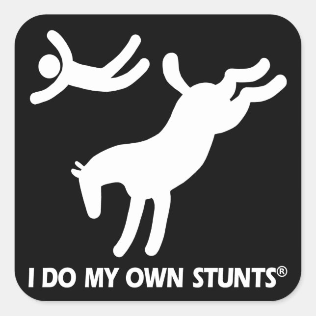 Sticker Carré Cheval Mes Propres Têtes (Devant)